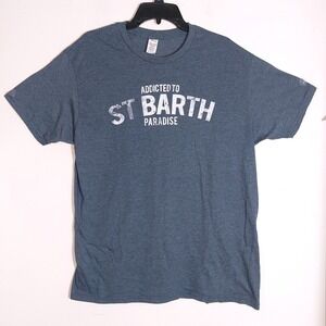 Spectra USA Apparel Co St Barth Paradise T Shirt XL Heather Blue Cotton Blend